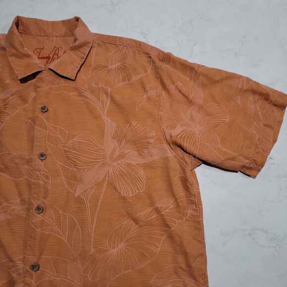 Tommy Bahama Other - Tommy Bahama Island Zone Relax 100% Silk Burnt Sienna Orange Camp Tropical NWOT